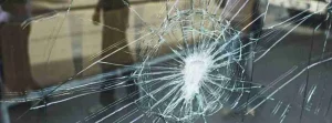 Broken window in Tamworth